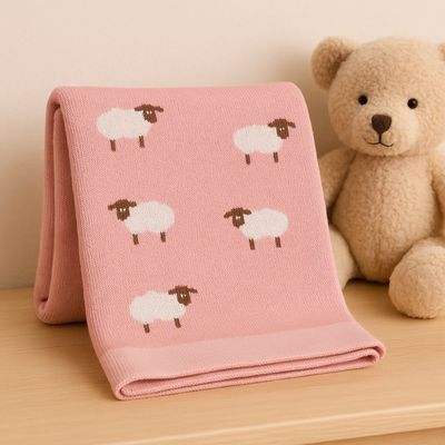 couverture_bebe_mouton_cadeau_bebe_adorable_rose