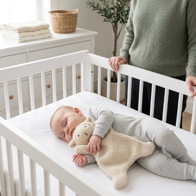 Doudou mouton pour endormissement autonome