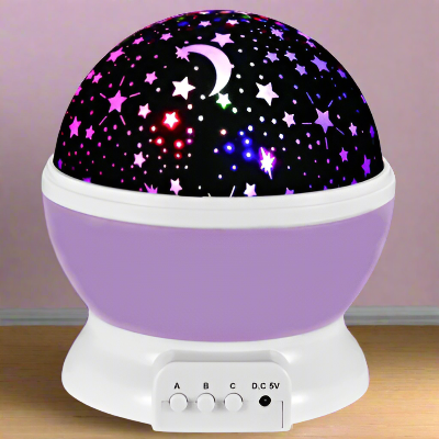 lampe-projecteur-étoiles-violet