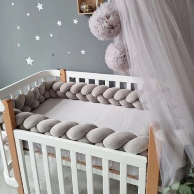 TRESSE DE LIT BEBE - GRISE - Baby et Mum