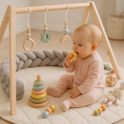 TRESSE DE LIT BEBE - GRISE