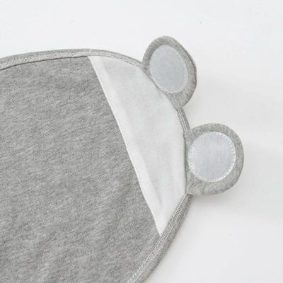 Couverture d emmaillotage Calineo gris avec fermeture a scratch