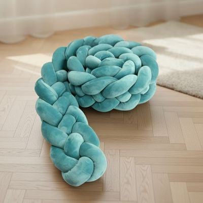 Tresse_de_lit_bleu_canard_4_brins_en_velours_Baby_Mum