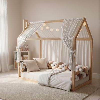 Tresse de lit haut de gamme Baby & Mum coloris naturels