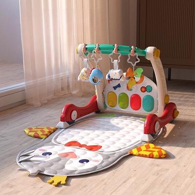 Tapis D'éveil Bébé 4 En 1 - Avec Piano Musical, Arches Et Jouets - Pour 0 à 3 Ans - Épaissi Et Lavable - 9