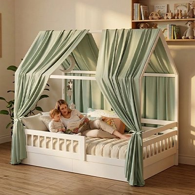 Ciel de lit cabane pour chambre enfant