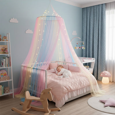 ciel de lit pour petite fille multicolore