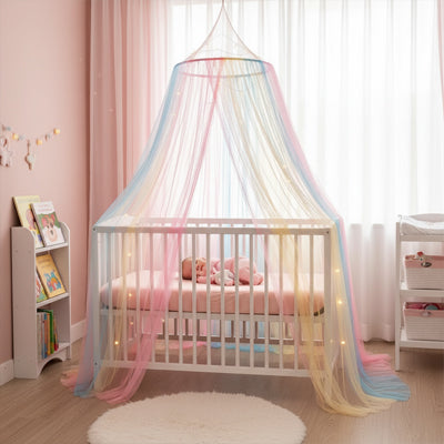 ciel de lit suspendu multicolore pastel