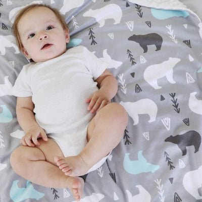 couverture-bébé  grise grande chaude calin