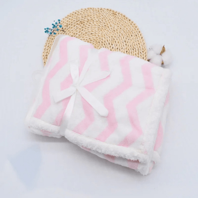 couverture bebe douce et chaude tendresse rose et blanche