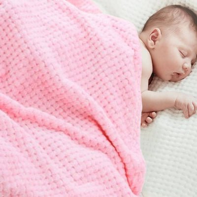 couverture bébé unie rose nourrisson douce cocon