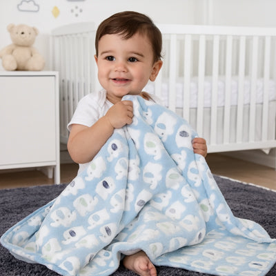couverture bébé cadeau naissance mixte elephan
