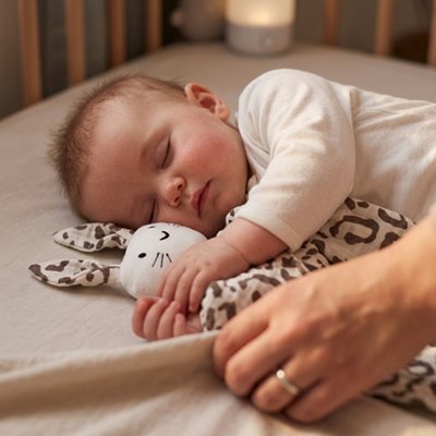 Doudou lapin favorisant l'endormissement