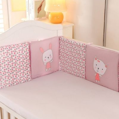 lot de coussins tour de lit pour bebe lapin reveur rose