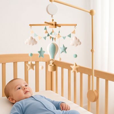 mobile bébé montgolfiere cadeau de naissance idéal