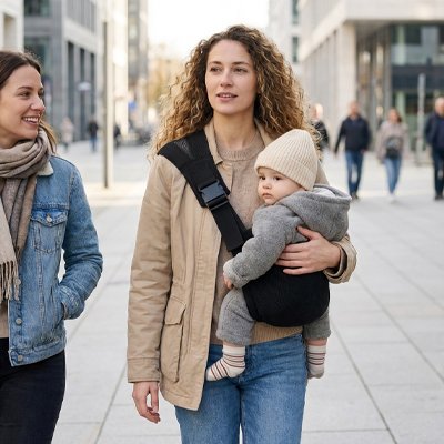 Porte bebe en ville pour les ballades