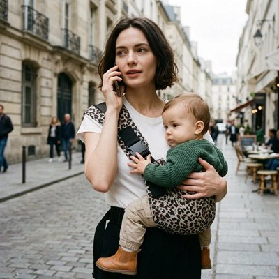 Porte bebe renforçant le lien affectif