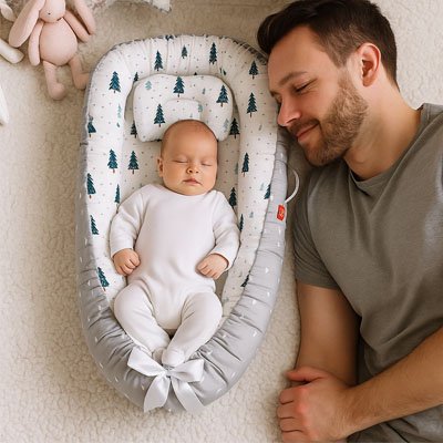 réducteur de lit bébé rembourré pour sommeil paisible