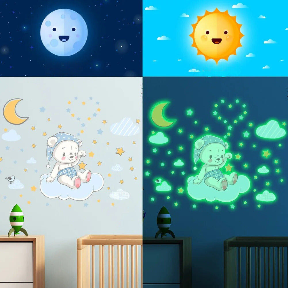 stickers-chambre-bebe-ourson-jour-nuit