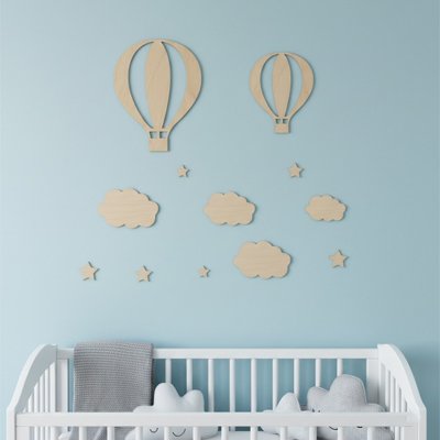 Stickers muraux en bois naturel