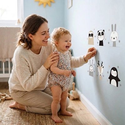 Stickers muraux enfant motifs animaux