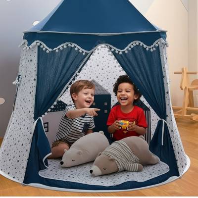 tente-enfant-bleu-nuit-deco-chambre-garcon-espace-de-jeu-magiccastle