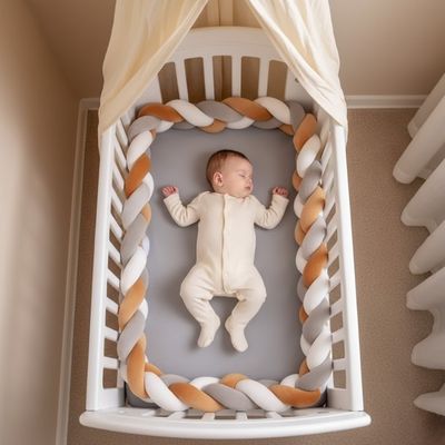 tour-de-lit-tresse-3-brins-camel-gris-blanc-en-velours-coton-baby-et-mum