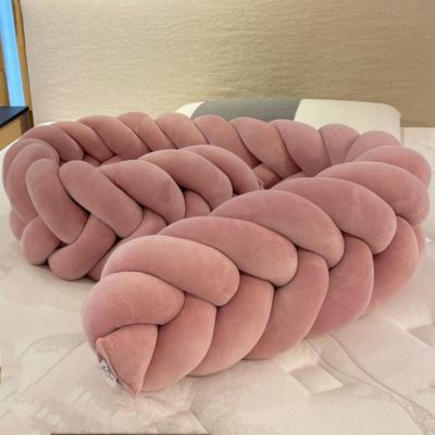 tour-de-lit-tresse-torsade-vieux-rose-volume-genereux