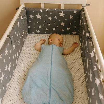 tour de lit bebe cadeau de naissance etoile gris
