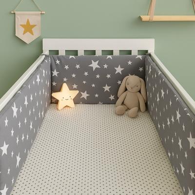 tour de lit bébé universel etoile gris