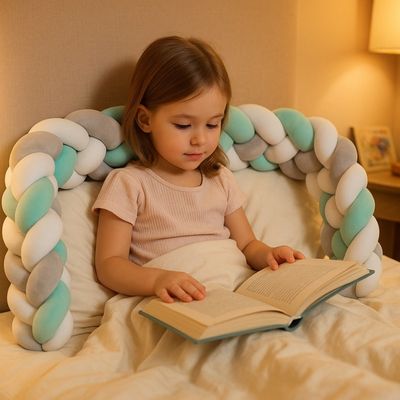 tresse-de-lit-4m-vert-gris-blanc