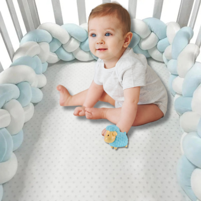 tresse-de-lit-bébé-2m-bleu-épaisseur-premium