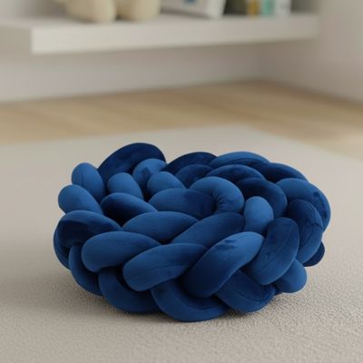 tresse-de-lit-bleu-nuit-3-brins-en-coton