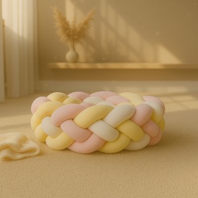tresse-de-lit-rose-jaune-blanc