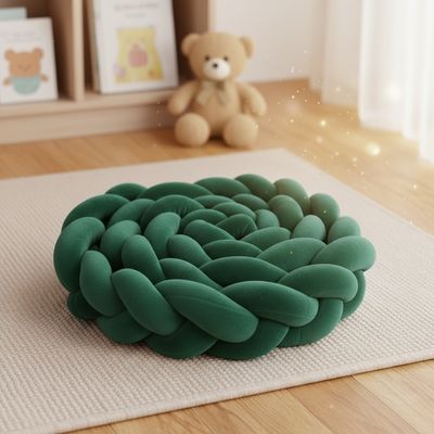 tresse-de-lit-vert-emeraude-en-coton