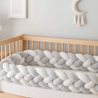 Tresse de lit - Gris Blanc