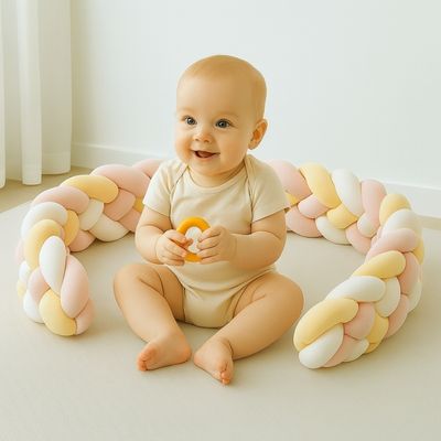 tresse_de_lit_4_brins_ideale_cadeau_de_naissance_rose_jaune_blanc