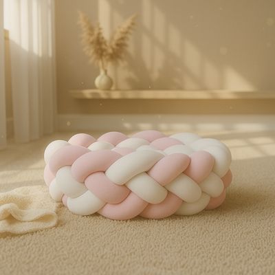 tresse_de_lit_4_brins_rose_blanc_en_coton