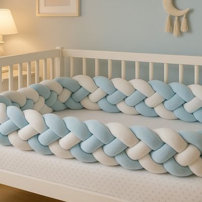 Tresse de lit bébé- Bleu Premium