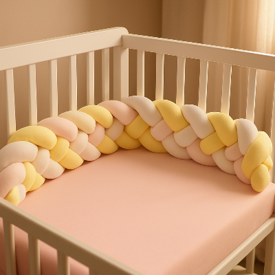 tresse_de_lit_decorative_4_brins_rose_jaune_blanc