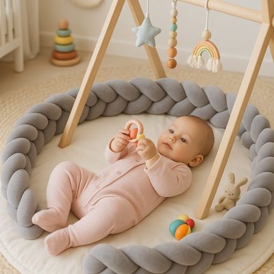 TRESSE DE LIT BEBE - GRISE