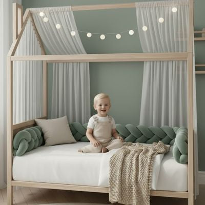 tresse de lit sauge tendance déco chambre bébé