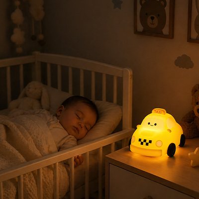 Veilleuse bebe avec lumière douce pour le soir